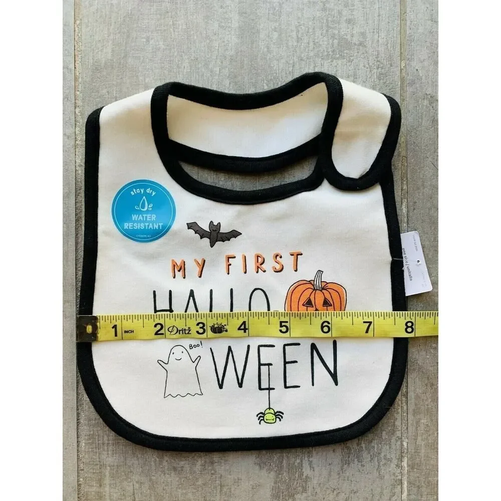 Baby Girl Boy MY Halloween Water Resistant Bib Drool Burb Cloth NEW Washable